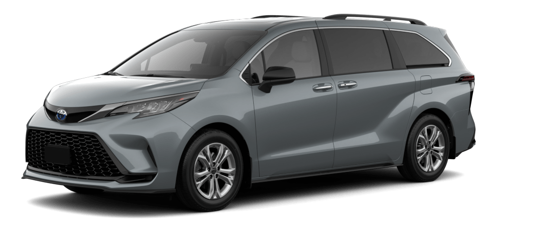 2023 toyota sienna hybrid xse grey front view